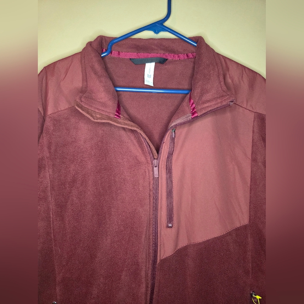 Men's XL All In Motion Polartec Fleece Jacket Coat NWT Burgundy - Picture 10 of 11